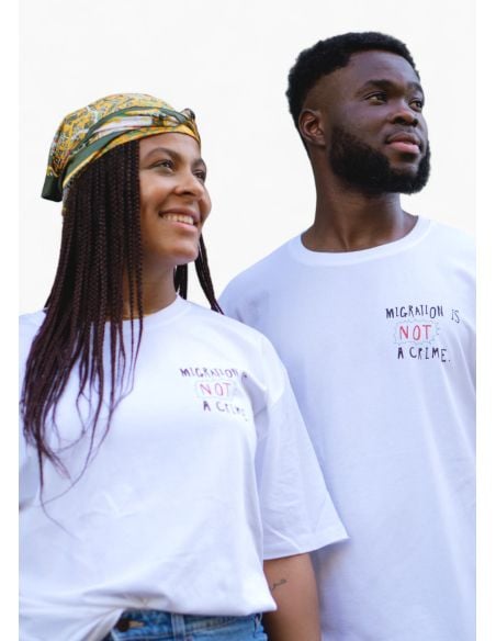 Migration is not a Crime 2.0 - SOLI T-Shirt - White Migration is not a Crime 2.0 - SOLI T-Shirt - White