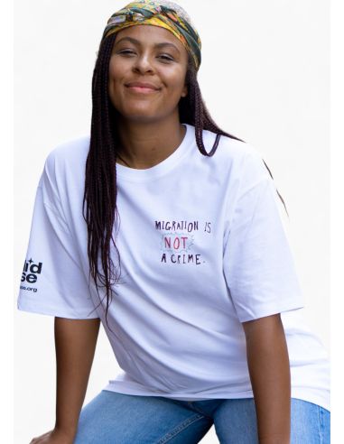 Migration is not a Crime 2.0 - SOLI T-Shirt - White - @ No Borders