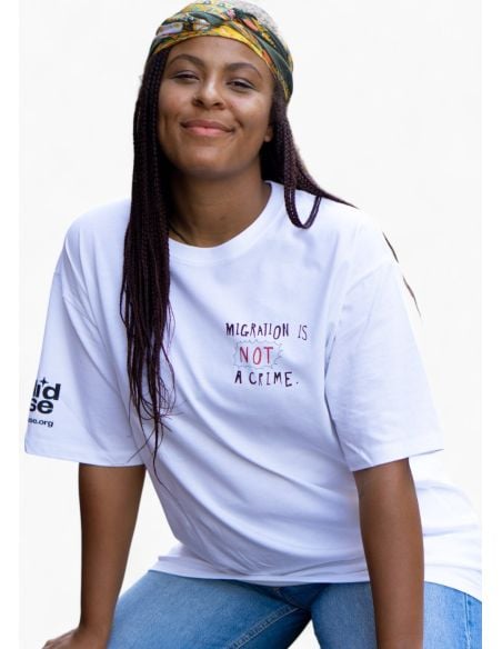 Migration is not a Crime 2.0 - SOLI T-Shirt - White Migration is not a Crime 2.0 - SOLI T-Shirt - White