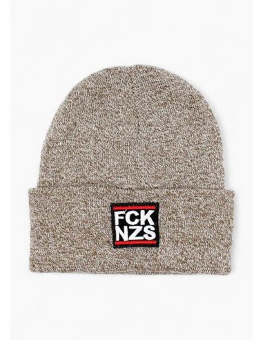 FCK NZS - True Rebel - Beanie - Patch - Oatmeal - @ No Borders