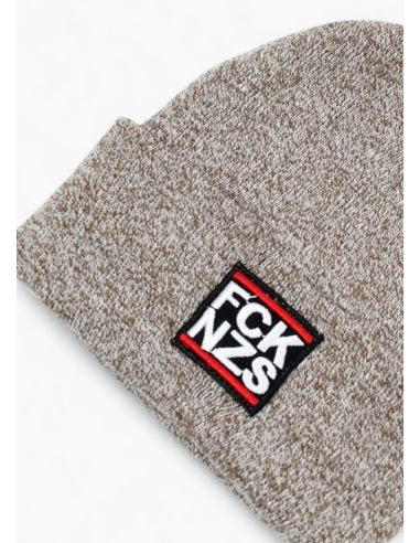 FCK NZS - True Rebel - Beanie - Patch - Oatmeal - @ No Borders