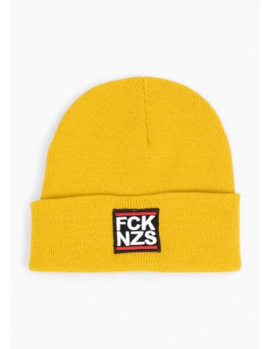 FCK NZS - True Rebel - Wintermütze - Patch - Senfgelb - @ No Borders