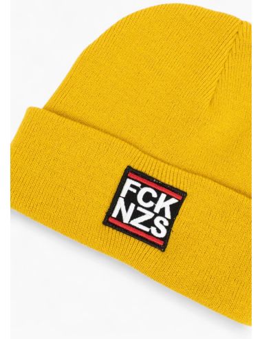 FCK NZS - True Rebel - Wintermütze - Patch - Senfgelb - @ No Borders