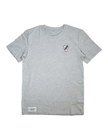 Roter Stern Leipzig - T-Shirt - Logo Stick - Grey - @ No Borders