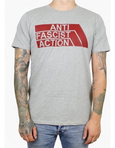 Anti Fascist Action - True Rebel - T-Shirt - Grey/Burgundy - @ No Borders
