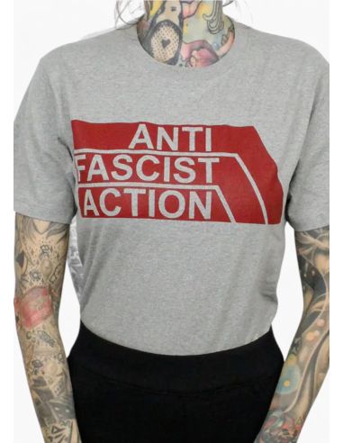 Anti Fascist Action - True Rebel - T-Shirt - Grey/Burgundy - @ No Borders