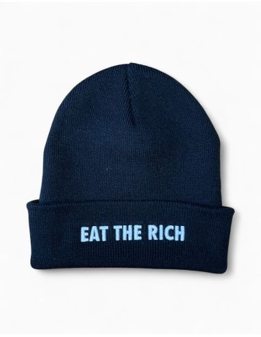 Eat The Rich - No Borders - Beanie - Embroidered Logo - @ No Borders