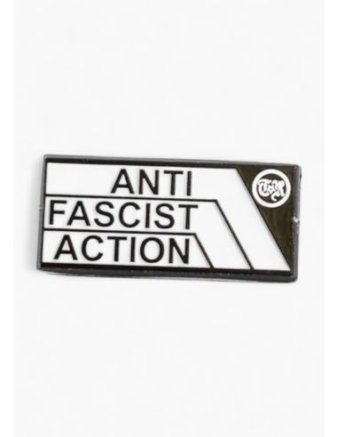 Anti Fascist Action - True Rebel - Metal Pin - @ No Borders