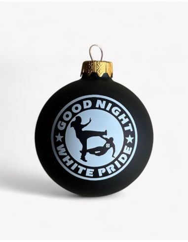 Good Night White Pride - No Borders - Weihnachtsbaumkugel - Schwarz - @ No Borders