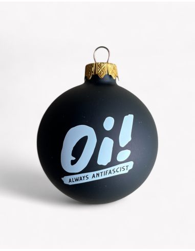 Oi! - No Borders - Christmas bauble - Black - @ No Borders