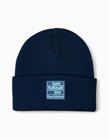 Kein Fußball den Faschisten - No Borders - Beanie- Patch - Black - @ No Borders