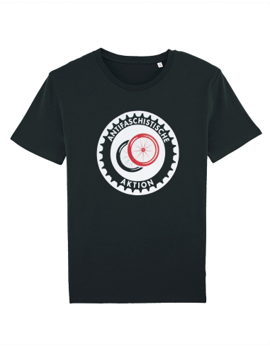Fahrrad Antifa - No Borders - T-Shirt - Front Print - Black - @ No Borders