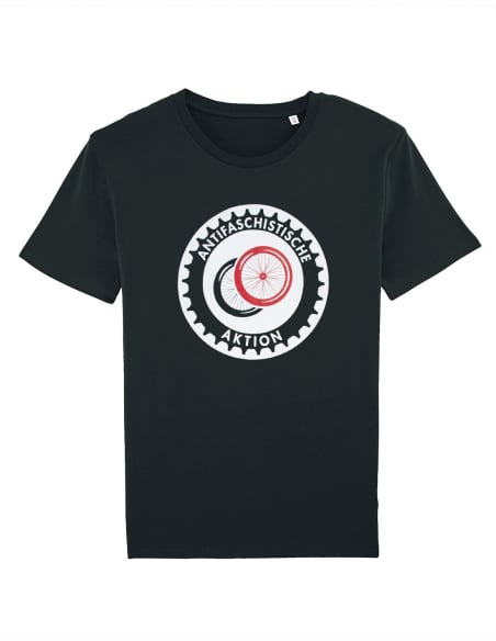 Fahrrad Antifa - No Borders - T-Shirt - Front Print - Black