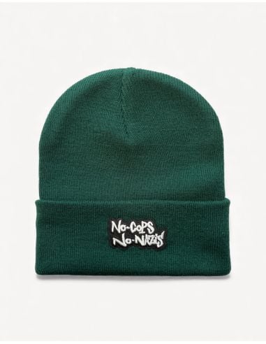No Cops No Nazis - Mob Action - Beanie - Patch - dark green - @ No Borders