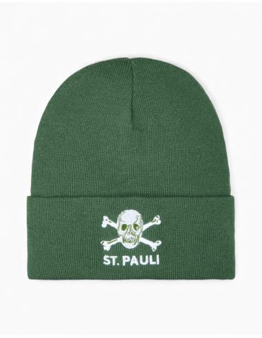 St. Pauli - Beanie - "Olive Skull-Knit" - Olive - @ No Borders