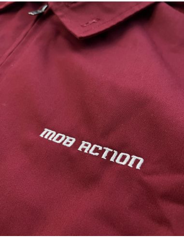 Mob Action Classic - Jacket - Harrington - Burgundy/White/Red - @ No Borders