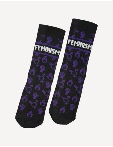 Feminism - Socks - Black - No Borders - @ No Borders