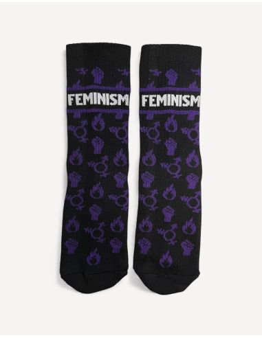 Feminism - Socks - Black - No Borders - @ No Borders