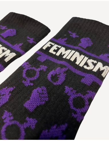 Feminism - Socks - Black - No Borders - @ No Borders