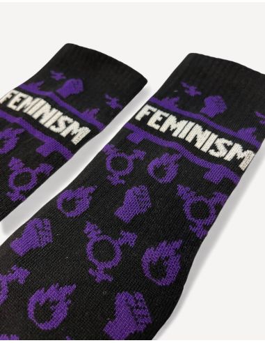 Feminism - Socks - Black - No Borders - @ No Borders