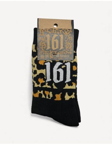161 Leo - Socken - Schwarz - No Borders - @ No Borders