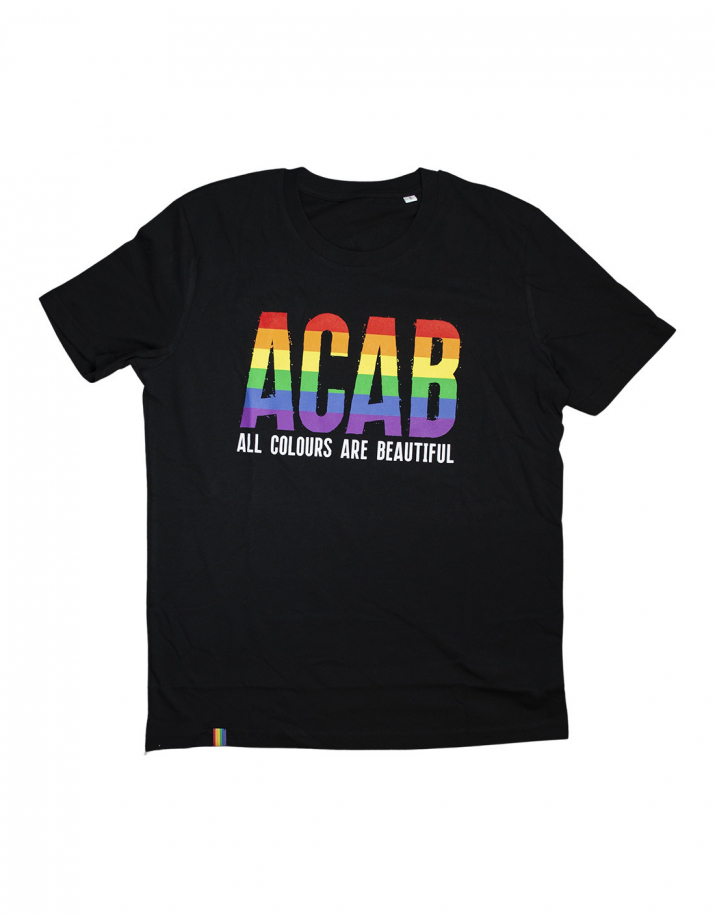 ACAB - All Colours Are Beautiful - No Borders - T-Shirt - Black