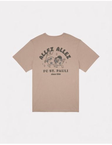 St. Pauli - T-Shirt "Allez Allez" - unisex - Hellbraun/Schwarz - @ No Borders