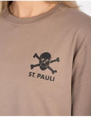 St. Pauli - T-Shirt "Allez Allez" - unisex - Hellbraun/Schwarz - @ No Borders