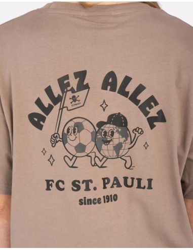 St. Pauli - T-Shirt "Allez Allez" - unisex - Light Brown/Black - @ No Borders