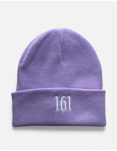 161 - No Borders - Beanie - Embroidered Logo - Lavender - @ No Borders