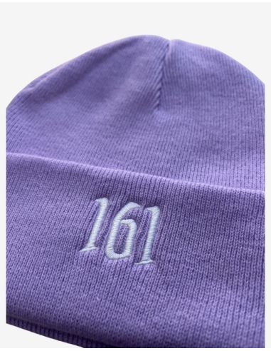 161 - No Borders - Beanie - Embroidered Logo - Lavender - @ No Borders