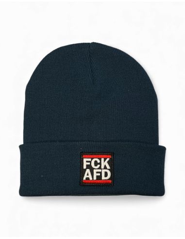FCK AFD - No Borders - Wintermütze - Petrol - @ No Borders
