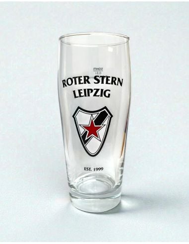 Roter Stern Leipzig - Bierglas - Logo - @ No Borders