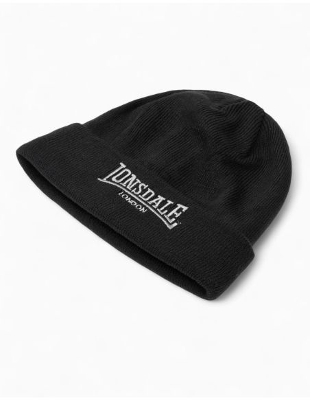 lonsdale-dundee-beanie-sticklogo-black
