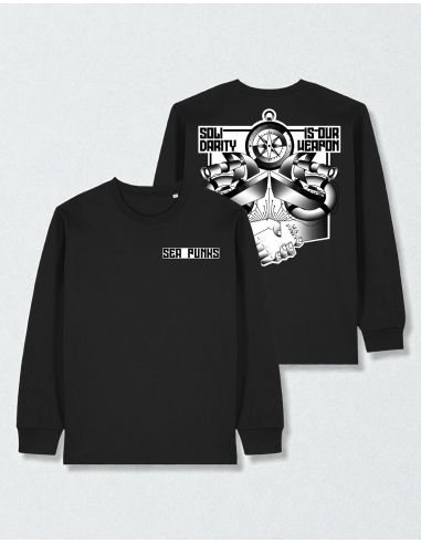 Sea Punks - Longsleeve - Solidarity is our Weapon (limited edition) - Black - @ No Borders