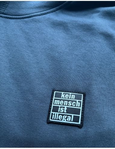 Kein Mensch ist illegal - No Borders - Hoodie - India Ink Grey - @ No Borders