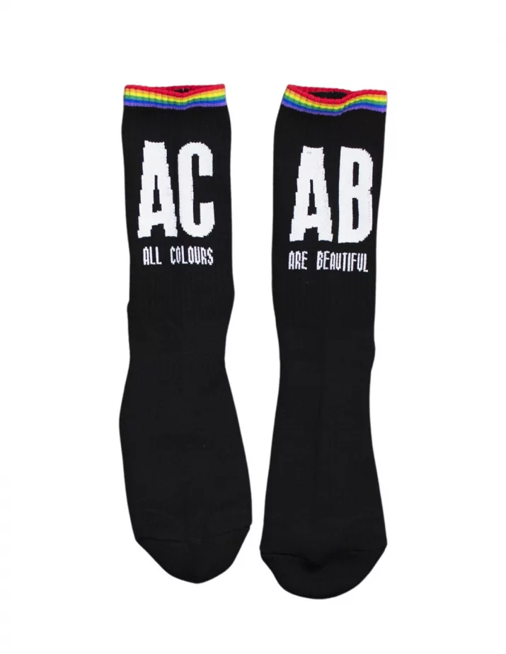 ACAB - All Colours Are Beautiful - No Borders - Socks - Black