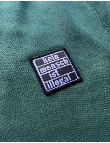 Kein Mensch ist illegal - No Borders - Sweater - Bottle Green - @ No Borders