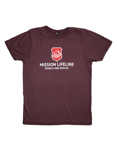 Mission Lifeline - SOLI T-Shirt - Front Print - Burgundy