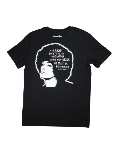 Angela Davis - No Borders - T-Shirt - Black - @ No Borders