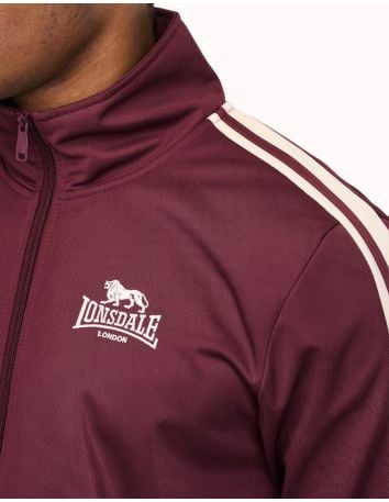 Roter Stern Leipzig - Lonsdale - Track Jacket - Calshot - Oxblood/White - @ No Borders