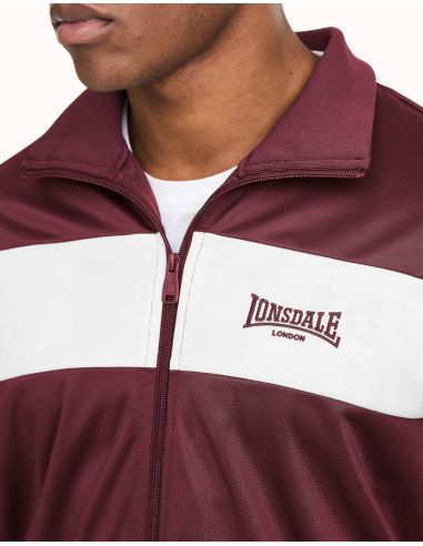 Lonsdale - Track Jacket - Meols - Oxblood/Ecru - @ No Borders