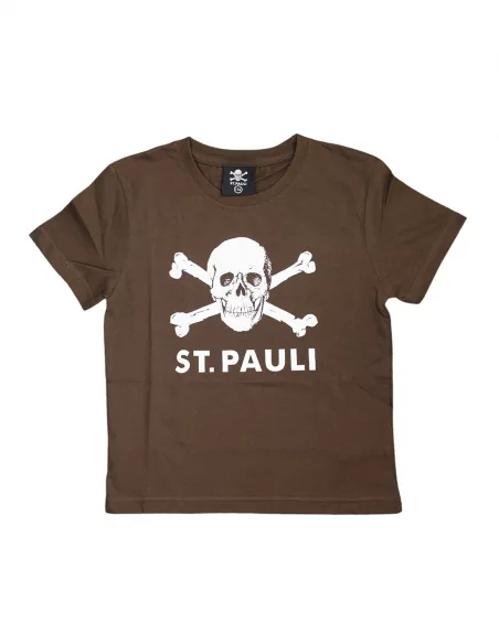 St. Pauli - T-Shirt Kids - Totenkopf - Brown
