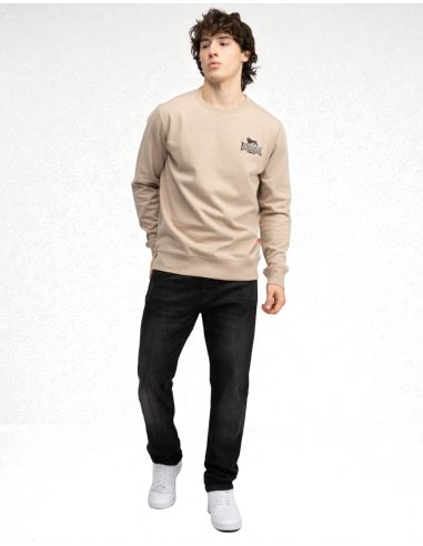 Lonsdale - Sweater - Lympstone - Sand/Black/Anthracite - @ No Borders