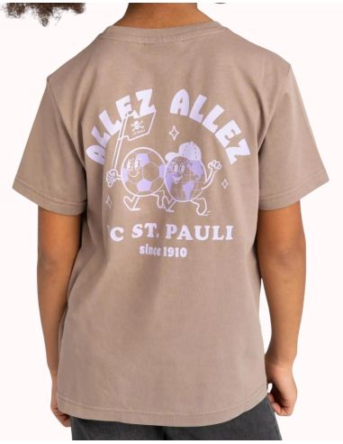 St. Pauli - T-Shirt Kids "Allez Allez" - Light Brown/Lilac - @ No Borders