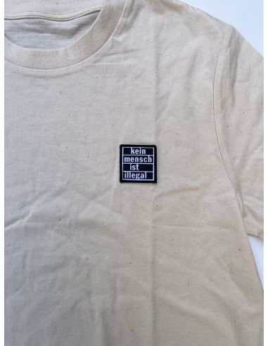 Kein Mensch ist illegal - No Borders - T-Shirt - Natural Raw - @ No Borders