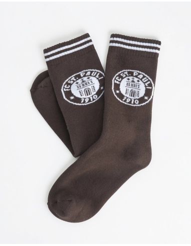 St. Pauli - Socks - Logo - Brown - @ No Borders