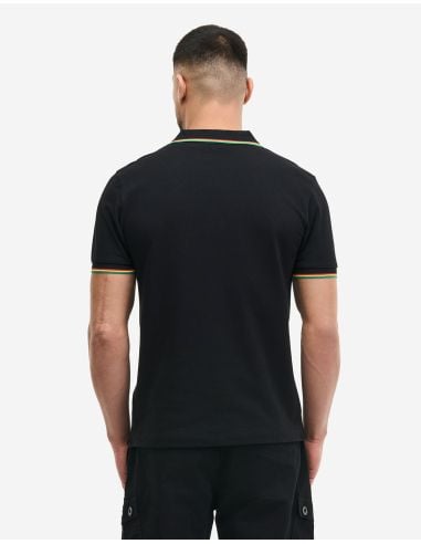 Lonsdale - Polo - Sounds Four - Black/Rainbow - @ No Borders