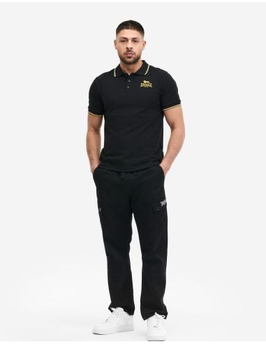 Lonsdale - Polo - Sounds Four - Black/Rainbow - @ No Borders