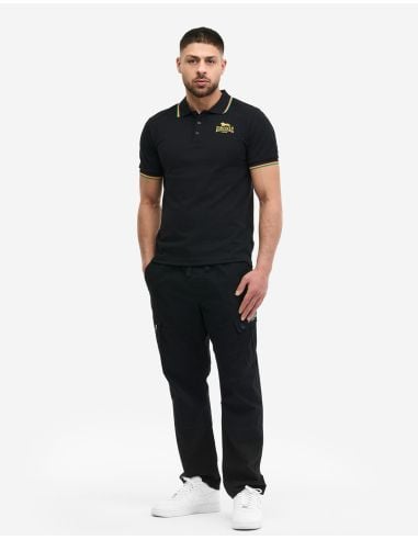 Lonsdale - Polo - Sounds Four - Black/Rainbow - @ No Borders